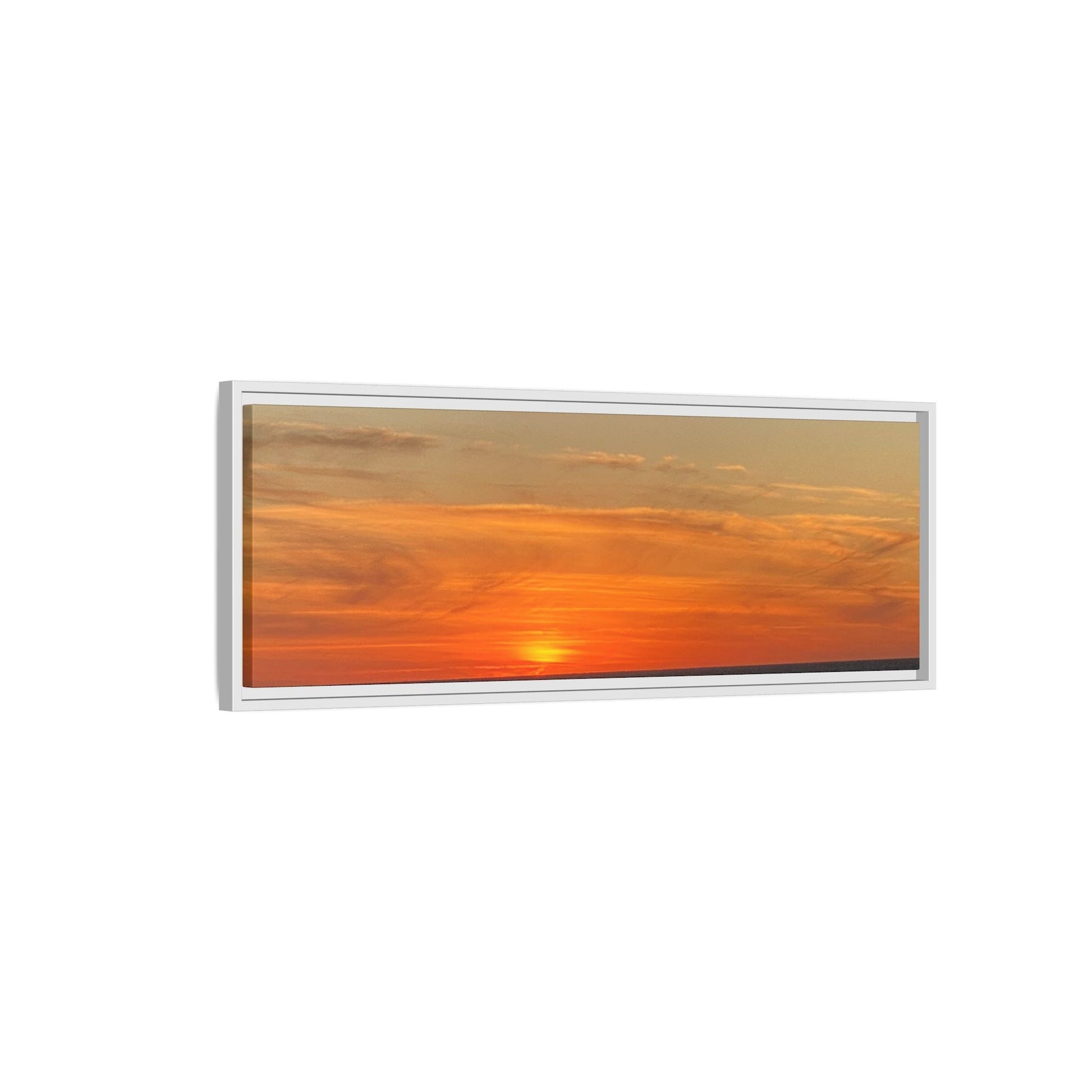 Molten Sunset Over Ocean Canvas Print – Fiery Horizon Photography | Bold Coastal Wall Art – 60" x 40" (Horizontal) Canvas for Art for Decor (87 view)