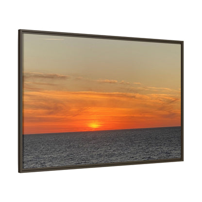 Molten Sunset Over Ocean Canvas Print – Fiery Horizon Photography | Bold Coastal Wall Art – 60" x 40" (Horizontal) Canvas for Art for Decor (57 view)