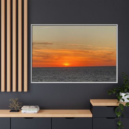 Molten Sunset Over Ocean Canvas Print – Fiery Horizon Photography | Bold Coastal Wall Art – 18″ x 12″ (Horizontal) Canvas for Art for Decor (140 view)