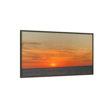 Molten Sunset Over Ocean Canvas Print – Fiery Horizon Photography | Bold Coastal Wall Art – 60" x 40" (Horizontal) Canvas for Art for Decor (117 view)