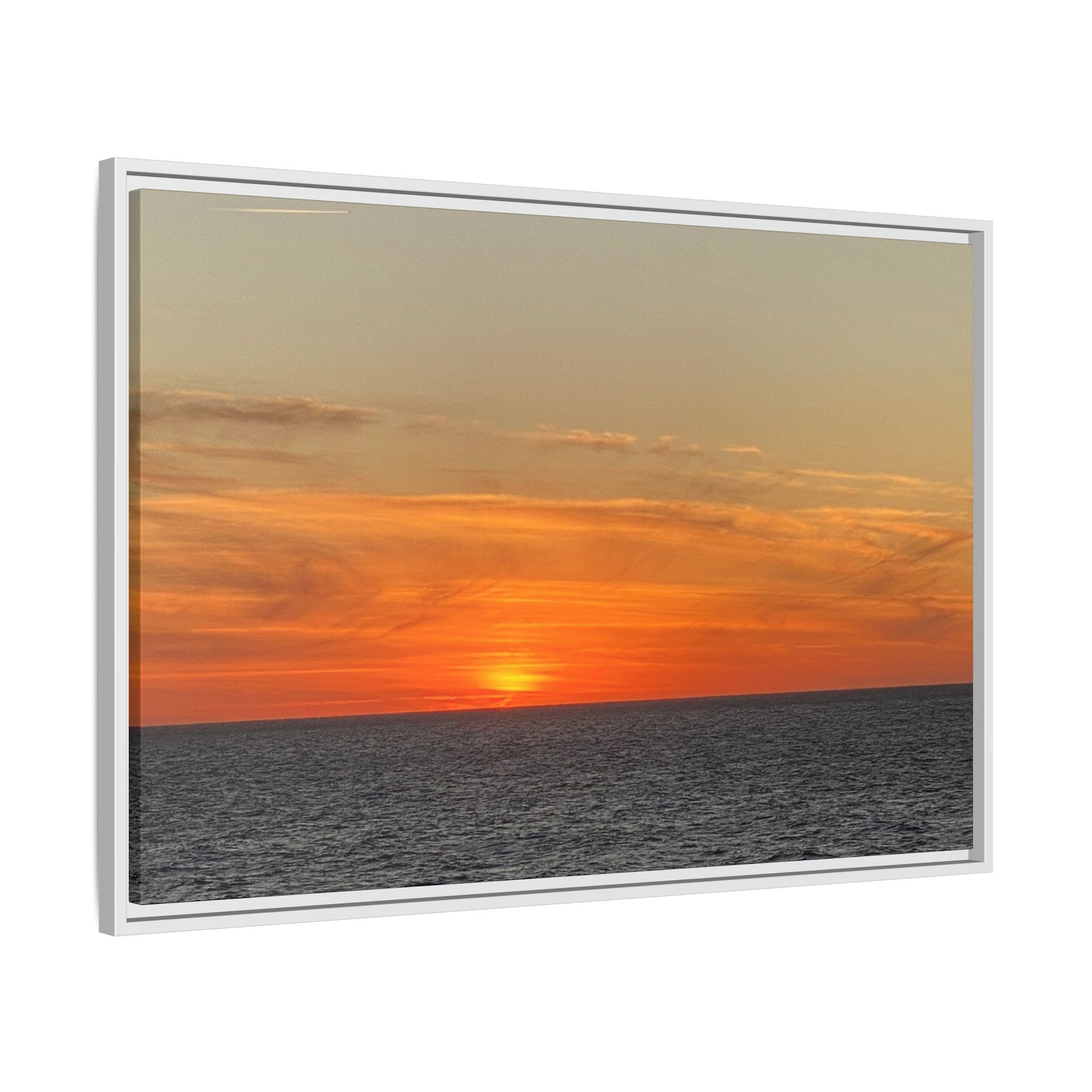 Molten Sunset Over Ocean Canvas Print – Fiery Horizon Photography | Bold Coastal Wall Art – 60" x 40" (Horizontal) Canvas for Art for Decor (54 view)