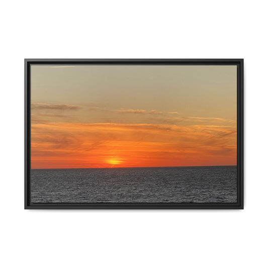 Molten Sunset Over Ocean Canvas Print – Fiery Horizon Photography | Bold Coastal Wall Art – 30″ x 20″ (Horizontal) Canvas for Art for Decor (1 view)