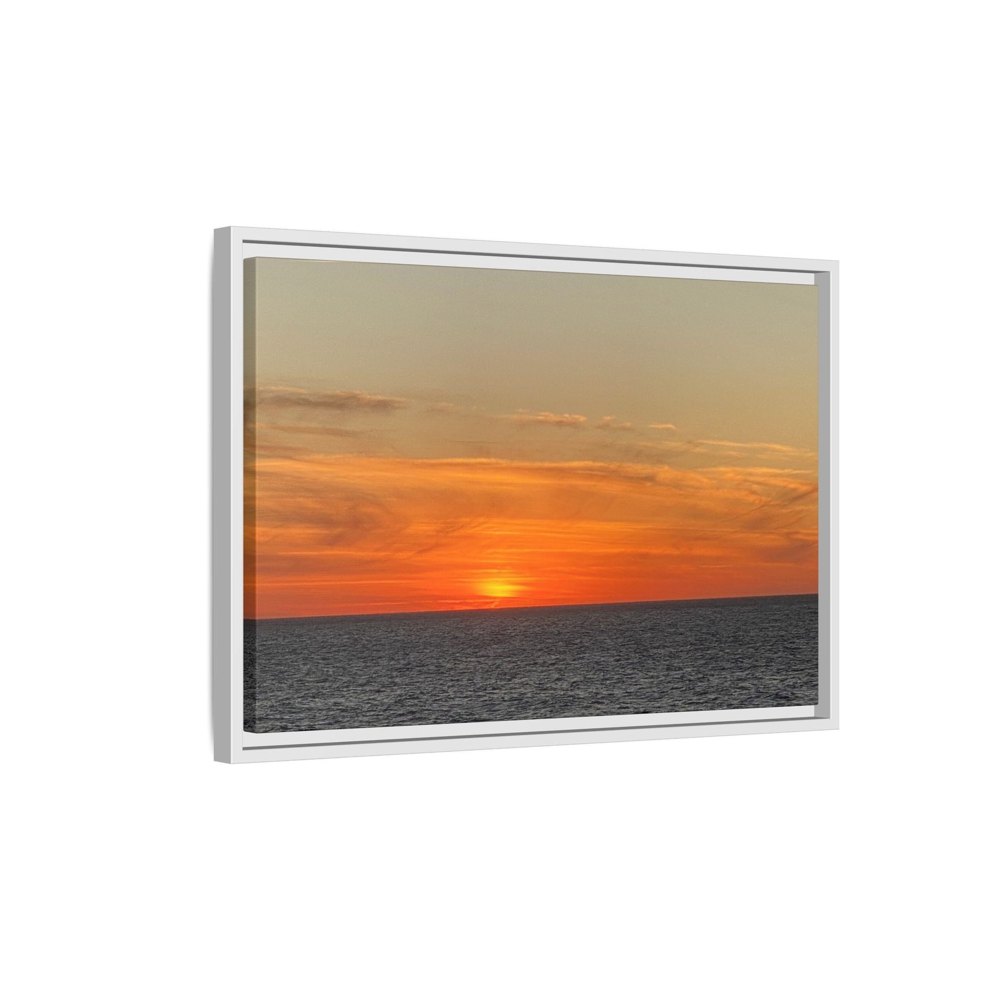 Molten Sunset Over Ocean Canvas Print – Fiery Horizon Photography | Bold Coastal Wall Art – 60" x 40" (Horizontal) Canvas for Art for Decor (78 view)