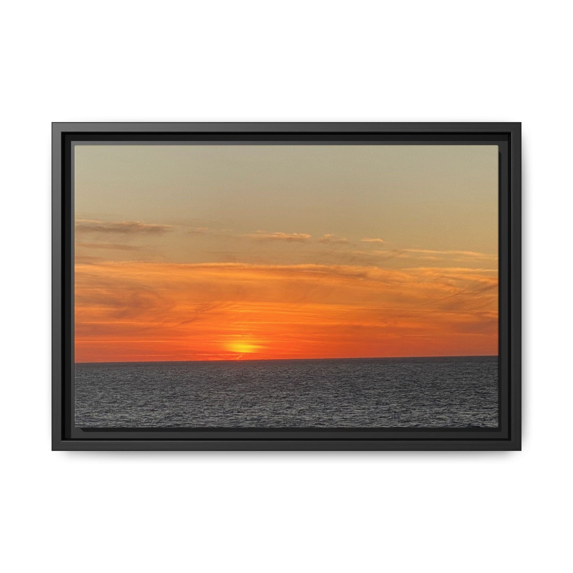 Molten Sunset Over Ocean Canvas Print – Fiery Horizon Photography | Bold Coastal Wall Art – 18″ x 12″ (Horizontal) Canvas for Art for Decor (10 view)