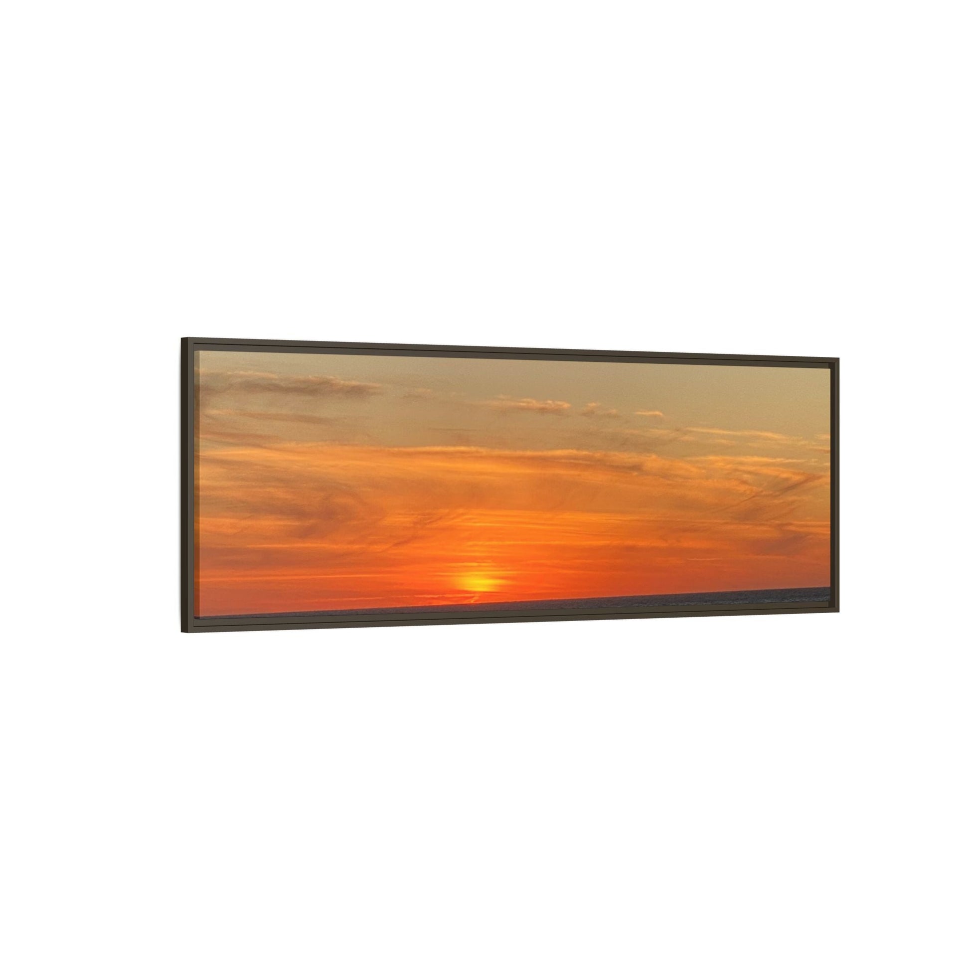 Molten Sunset Over Ocean Canvas Print – Fiery Horizon Photography | Bold Coastal Wall Art – 60" x 40" (Horizontal) Canvas for Art for Decor (108 view)