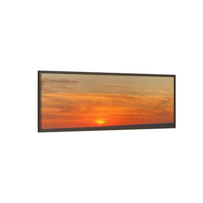 Molten Sunset Over Ocean Canvas Print – Fiery Horizon Photography | Bold Coastal Wall Art – 60" x 40" (Horizontal) Canvas for Art for Decor (108 view)