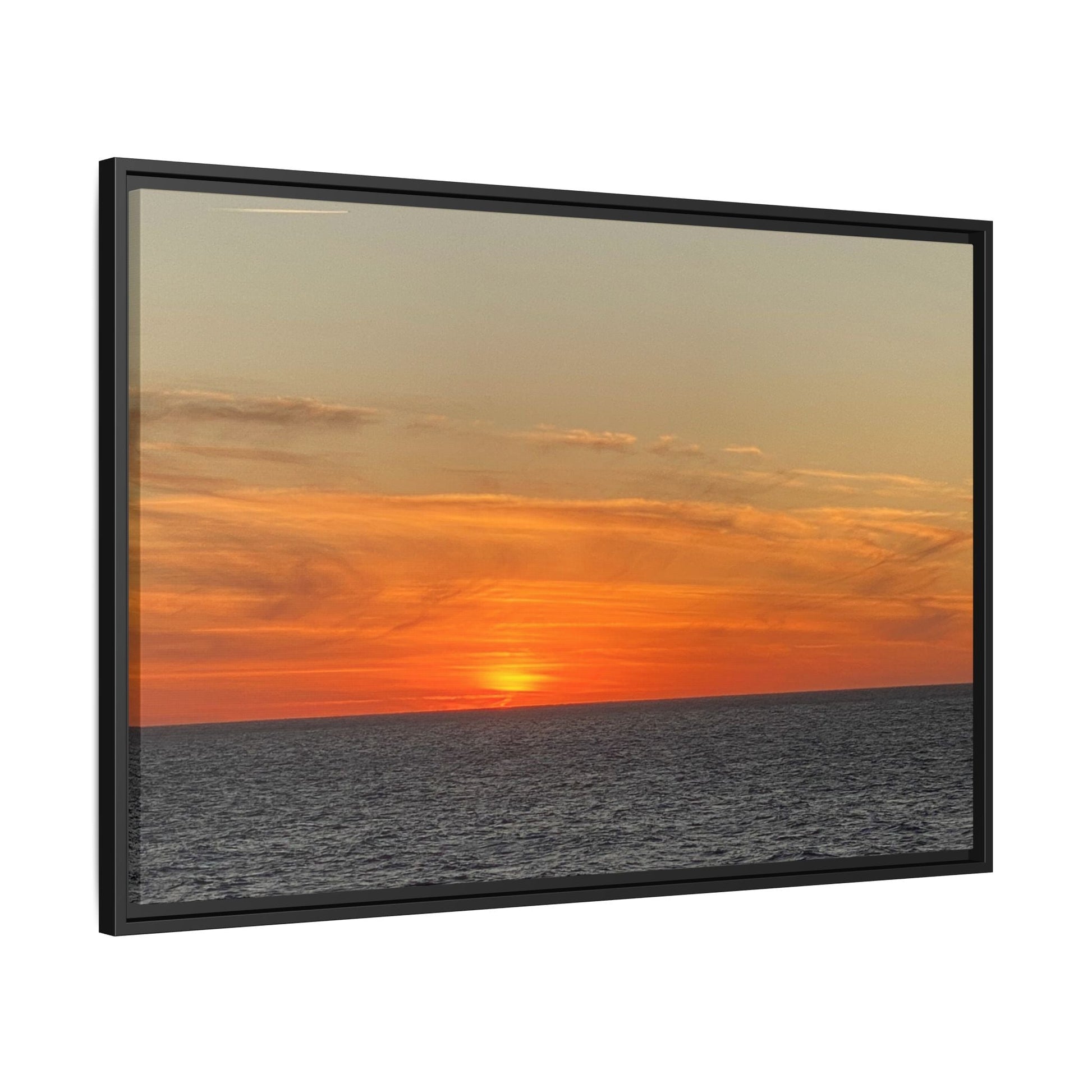 Molten Sunset Over Ocean Canvas Print – Fiery Horizon Photography | Bold Coastal Wall Art – 60" x 40" (Horizontal) Canvas for Art for Decor (39 view)