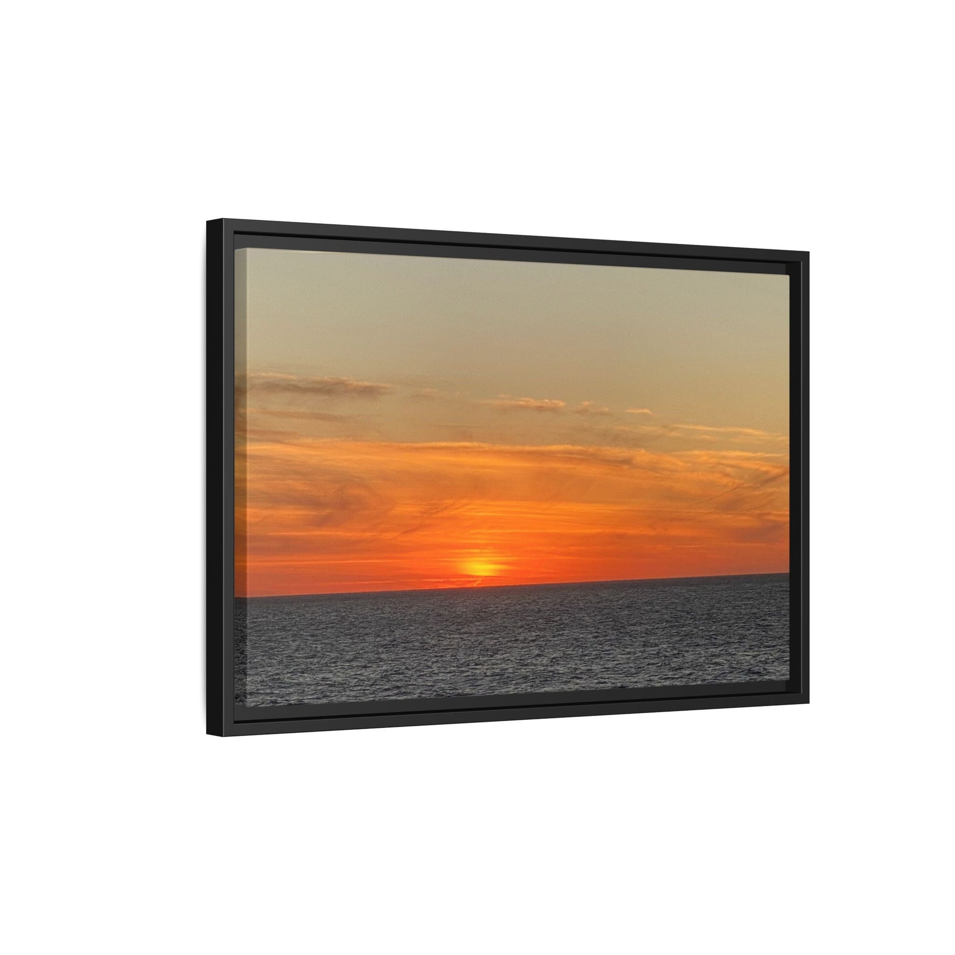 Molten Sunset Over Ocean Canvas Print – Fiery Horizon Photography | Bold Coastal Wall Art – 60" x 40" (Horizontal) Canvas for Art for Decor (72 view)