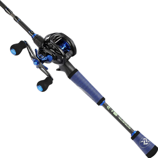 Sougayilang Fishing Reel Rod Combos Fishing Poles with – A-Baitcasting Rod and Reel-Blue Fishing Gear by SbrTnHomes