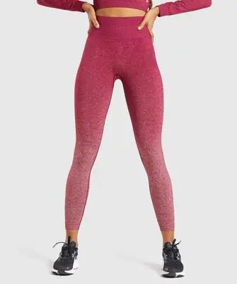 Seamless Yoga Pants For Women Sports Activewear | Shop Sbrtn – Red Gray Bottoms for glowup (1 view)