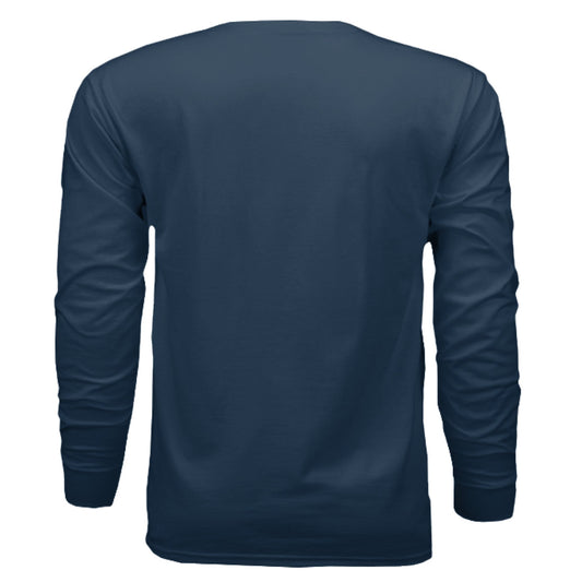 Nashville Guitar Long Sleeve Tee – Music City Pride | RM Outpost Apparel – Vintage Navy T-Shirt for American Flag (2 view)