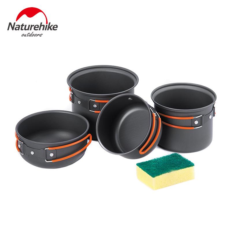 Naturehike Ultralight Camping Cookware (4 - Piece Set) – Camping Gear for 4 - piece (2 view)