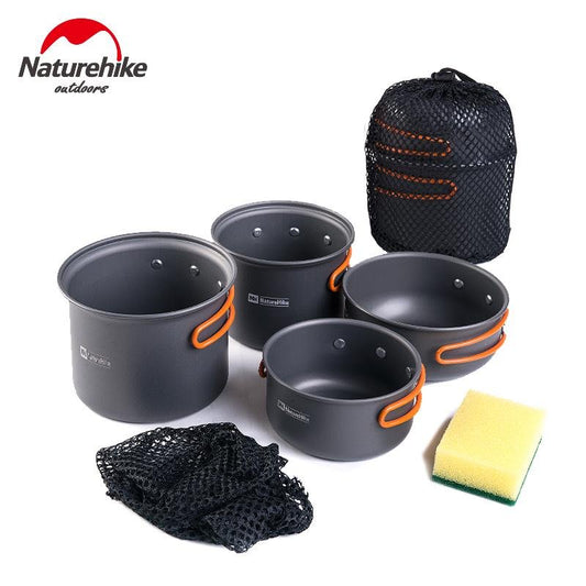 Naturehike Ultralight Camping Cookware (4 - Piece Set) – Camping Gear for 4 - piece (1 view)