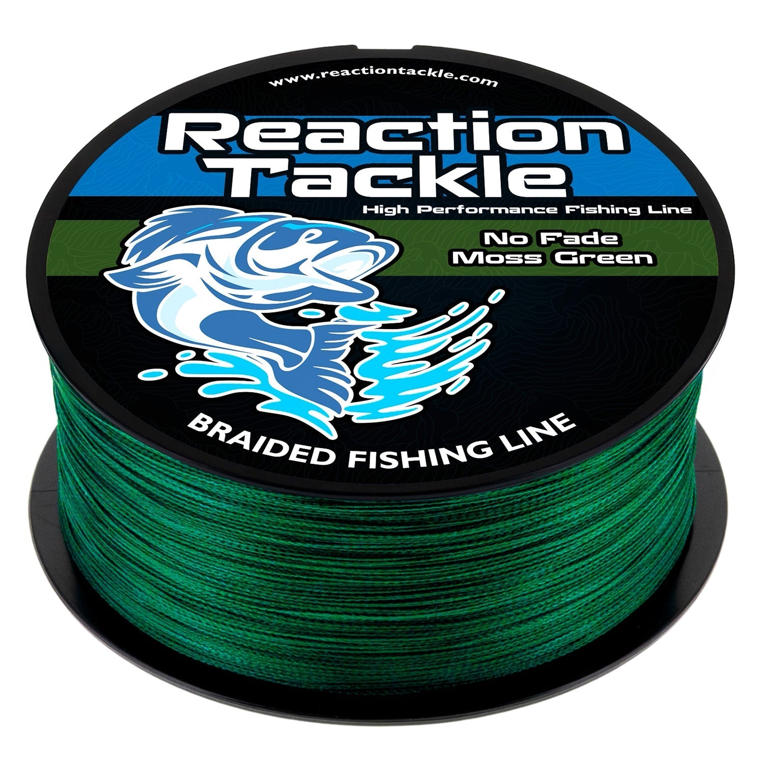 Reaction Tackle Braided Fishing Line - NO FADE Moss Green - NEW Reaction Tackle