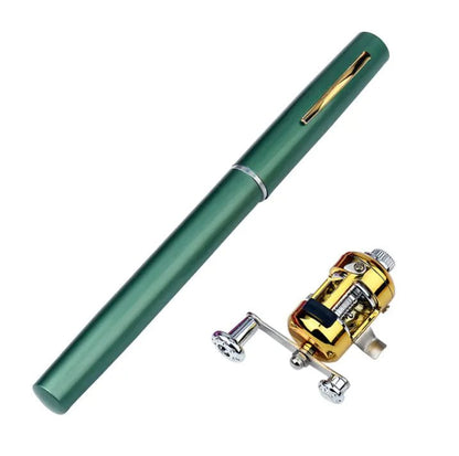 Pen Style Mini Fishing Rod – Compact Aluminum Pocket Rod for – Blue Fishing Gear by SbrTnHomes