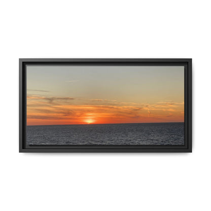 Ocean Sunset Canvas Wall Art – Fiery Horizon Photography Print | Tranquil Seascape for Home Decor – 20" x 10" (Horizontal) Canvas for art for office (22 view)