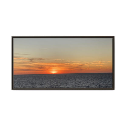 Ocean Sunset Canvas Wall Art – Fiery Horizon Photography Print | Tranquil Seascape for Home Decor – 48″ x 24″ (Horizontal) Canvas for art for office (26 view)