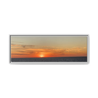 Ocean Sunset Canvas Wall Art – Fiery Horizon Photography Print | Tranquil Seascape for Home Decor – 36" x 12" (Horizontal) Canvas for art for office (21 view)