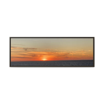 Ocean Sunset Canvas Wall Art – Fiery Horizon Photography Print | Tranquil Seascape for Home Decor – 60" x 20" (Horizontal) Canvas for art for office (28 view)