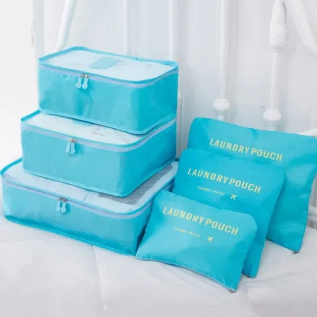Portable Travel Luggage Packing Cubes – Blue Travel cubes for bags (7 view)