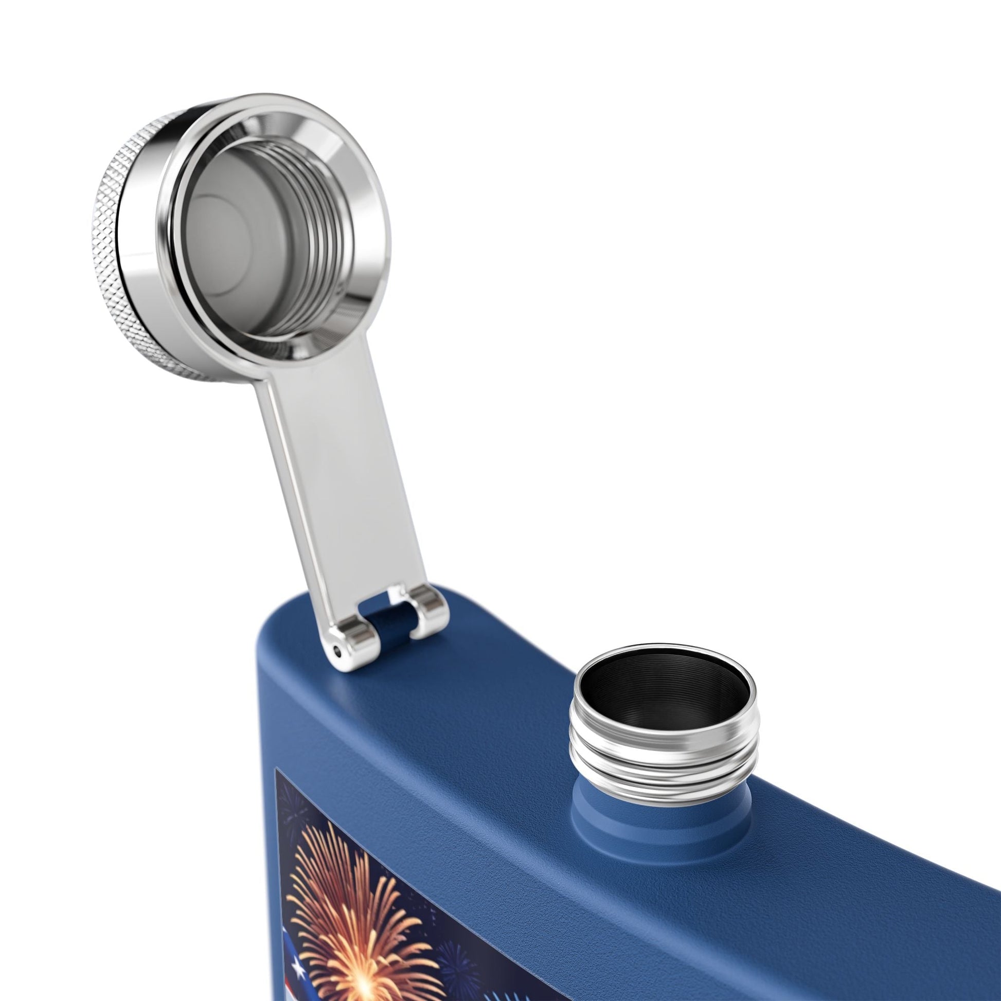 Patriotic Stainless Steel Flask | 4th of July Gift | American Flag Design | Tailgating Accessory | Military Tribute – 6oz Mug for American Flag Flask (26 view)