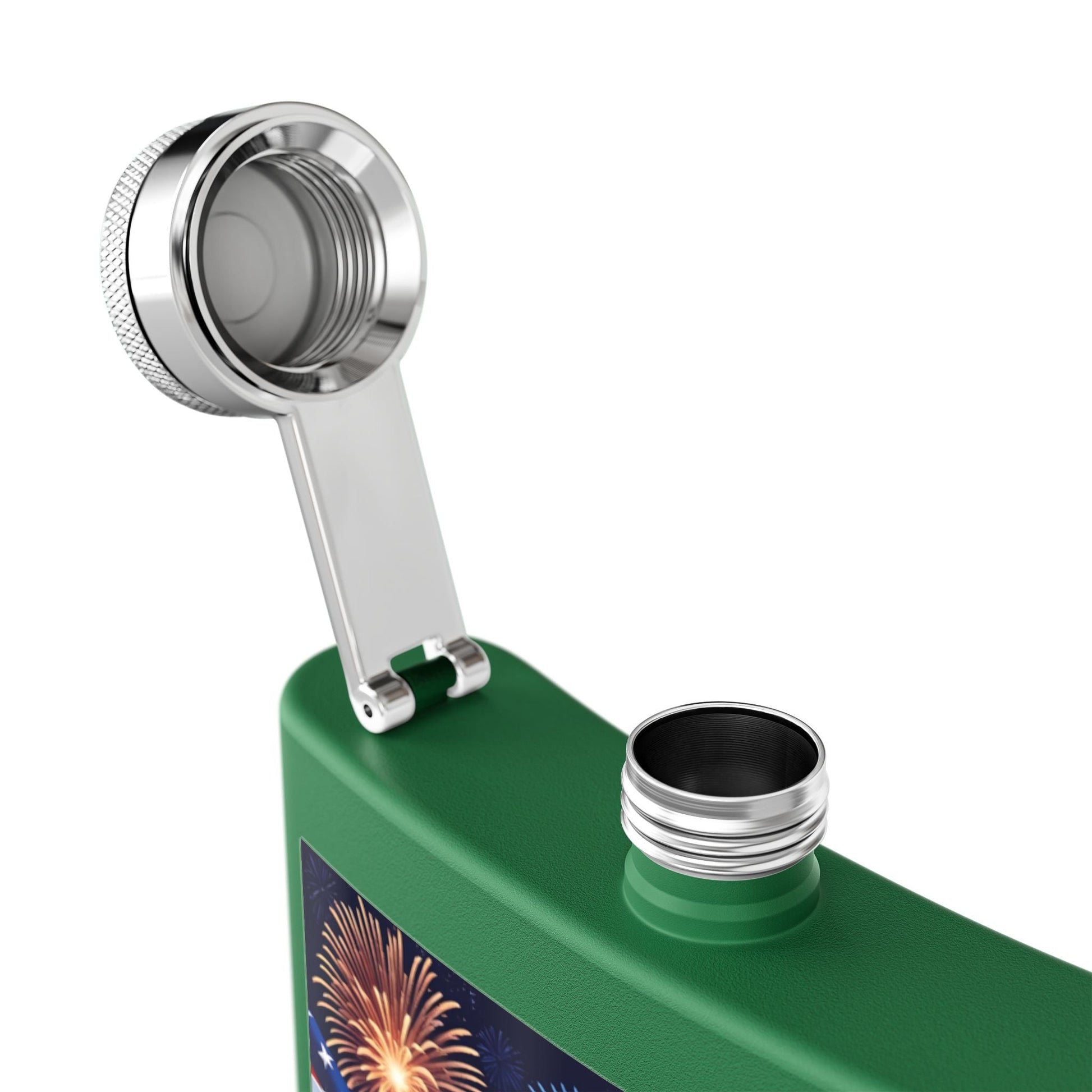 Patriotic Stainless Steel Flask | 4th of July Gift | American Flag Design | Tailgating Accessory | Military Tribute – 6oz Mug for American Flag Flask (20 view)