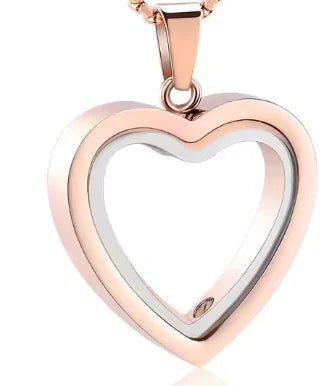 Peach - Heart - Multi - Color - Memorial - Locket | Shop Sbrtn Homes – Rose Gold Jewelry for charm (3 view)