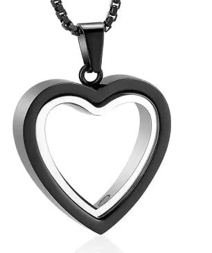 Peach - Heart - Multi - Color - Memorial - Locket | Shop Sbrtn Homes – Black Jewelry for charm (2 view)