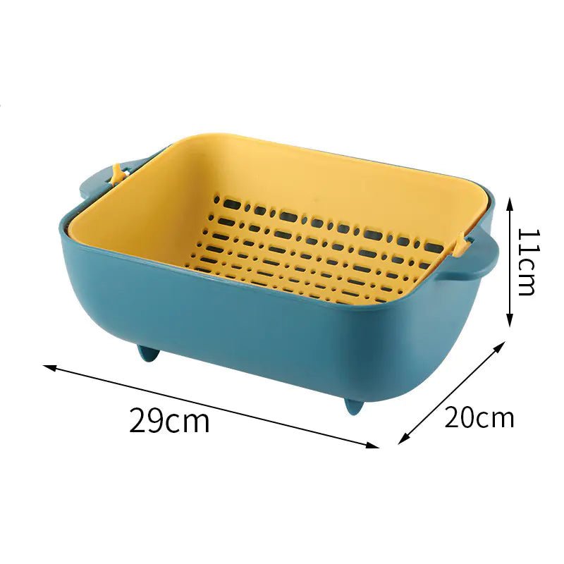 Plastic Fruit Washing Tray For Household Use | Shop Sbrtn – Blue Kitchen tool for durable (3 view)
