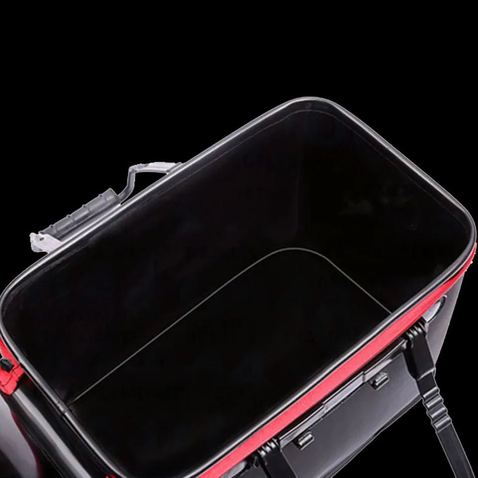 Portable EVA Collapsible Fishing Bucket – Live Fish Bag & Camping Water Container | Tackle Storage – 30 Black No Handle Fishing Gear for Bait Bucket (3 view)