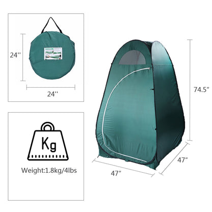 Portable Pop - Up Privacy Tent – Changing & Shower Shelter | Camping, Beach & Outdoor Use – Army Green Tent for beach (3 view)