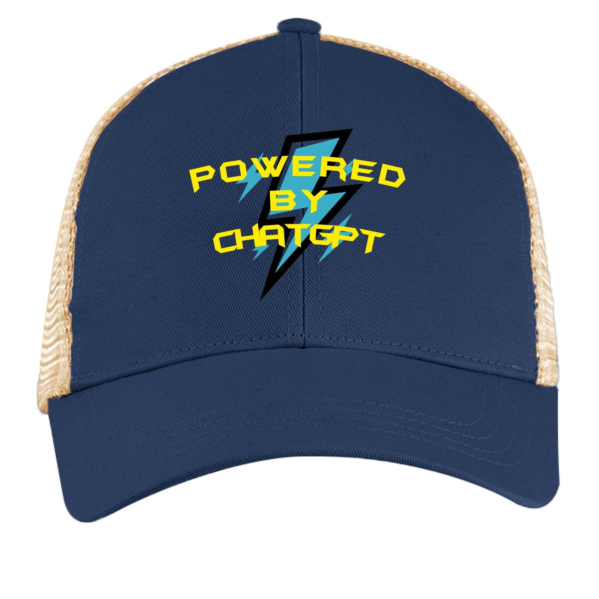 Powered by ChatGPT – AI Energy Hat for Creators & Hustlers | Clowns of E - Com Collection – Pacific / Oyster Hats for AI Humor (7 view)