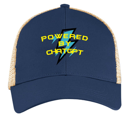 Powered by ChatGPT – AI Energy Hat for Creators & Hustlers | Clowns of E - Com Collection – Pacific / Oyster Hats for AI Humor (7 view)