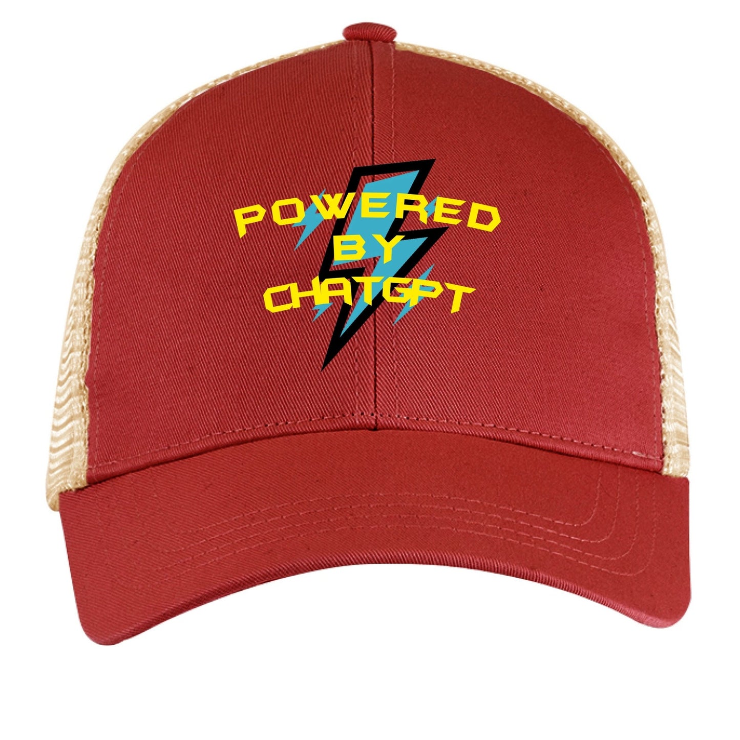 Powered by ChatGPT – AI Energy Hat for Creators & Hustlers | Clowns of E - Com Collection – PICANTE/ OYSTER Hats for AI Humor (5 view)