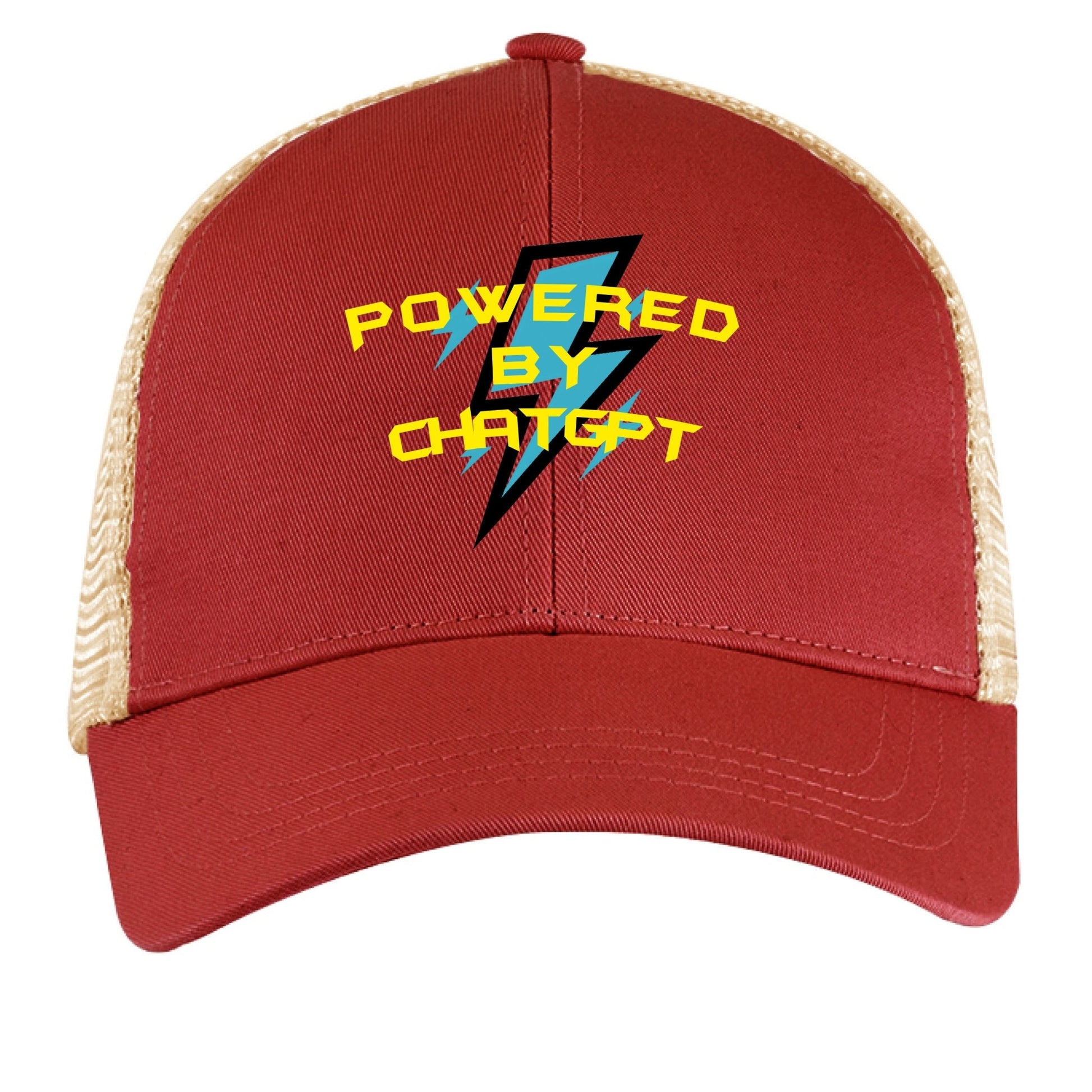 Powered by ChatGPT – AI Energy Hat for Creators & Hustlers | Clowns of E - Com Collection – PICANTE/ OYSTER Hats for AI Humor (5 view)