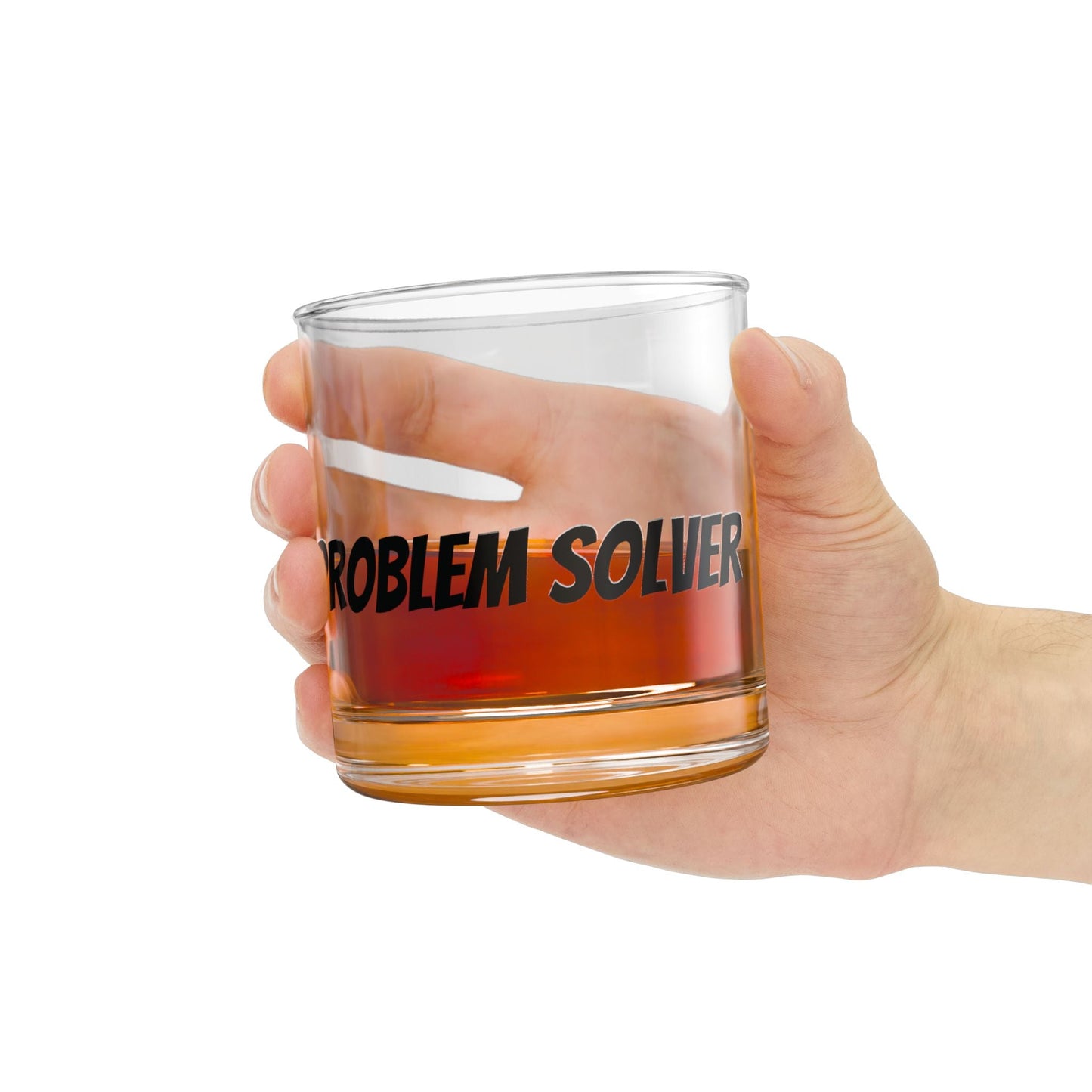 Problem Solver Rocks Glass (10oz) – Gift for Fixers & Whiskey Fans | Barware – 10oz Barware for barware (5 view)