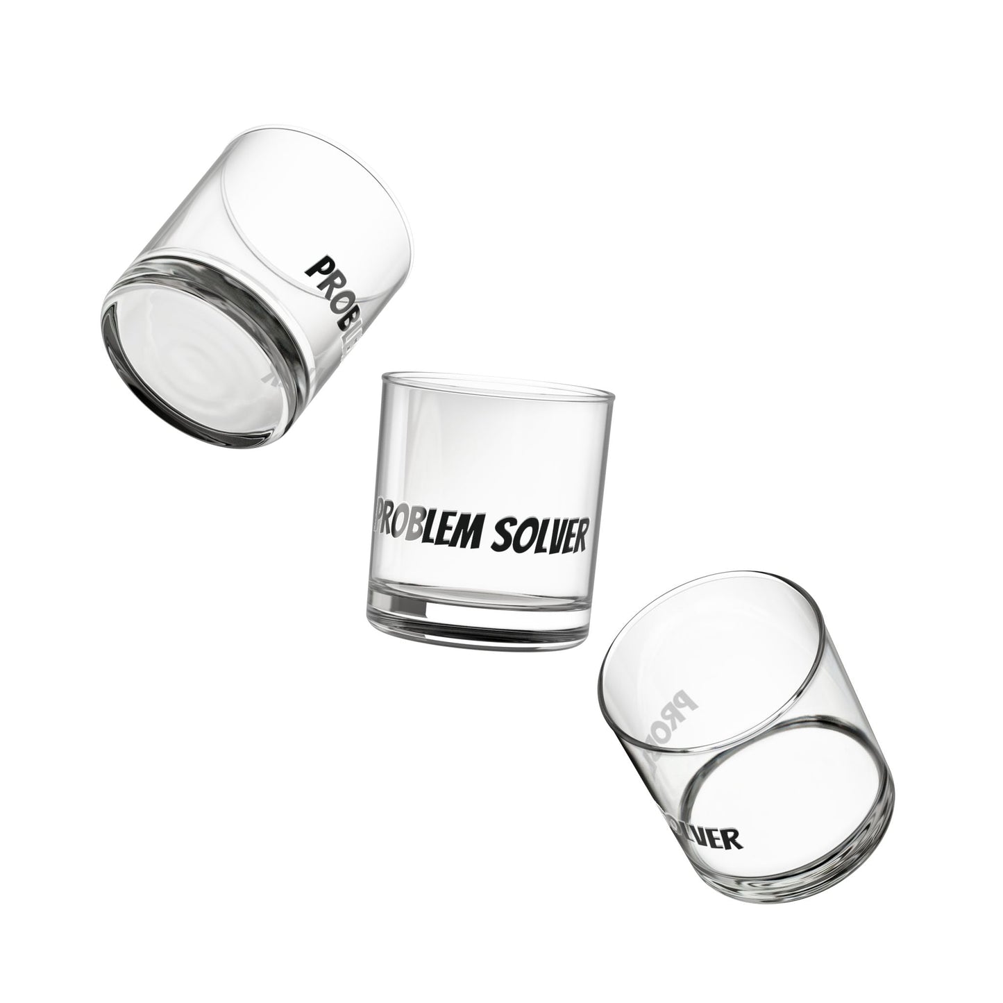 Problem Solver Rocks Glass (10oz) – Gift for Fixers & Whiskey Fans | Barware – 10oz Barware for barware (4 view)
