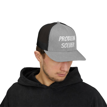 Problem Solver Snapback Trucker Hat – Heather Grey / Black Hats for apparel (23 view)
