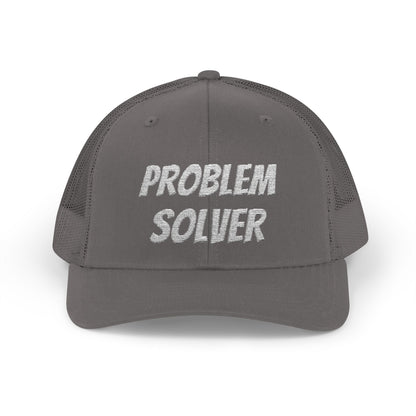 Problem Solver Snapback Trucker Hat – Charcoal Hats for apparel (4 view)