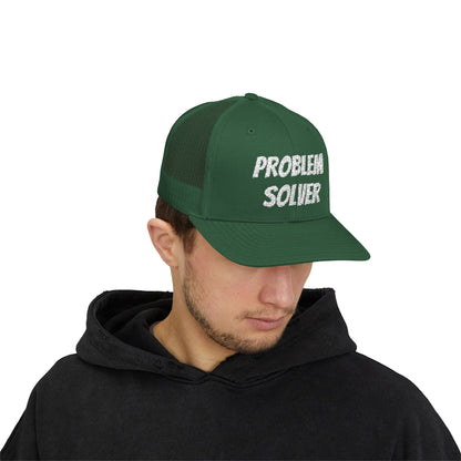 Problem Solver Snapback Trucker Hat – Brown / Khaki Hats for apparel (34 view)