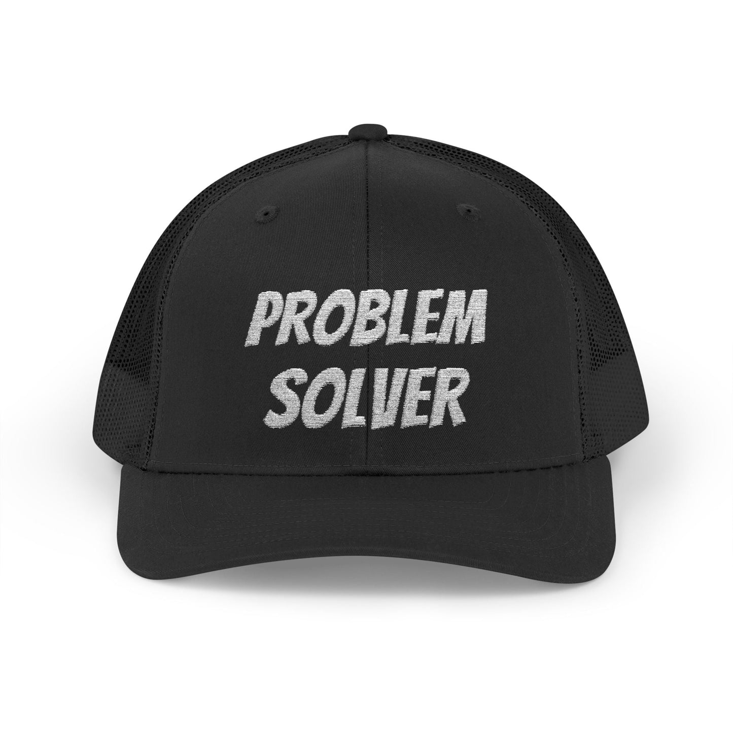 Problem Solver Snapback Trucker Hat – Black Hats for apparel (10 view)