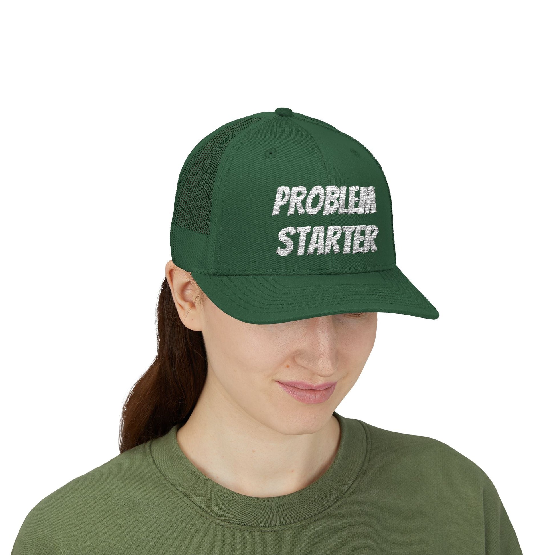 Problem Starter Snapback Trucker Hat – Evergreen Hats for apparel (41 view)