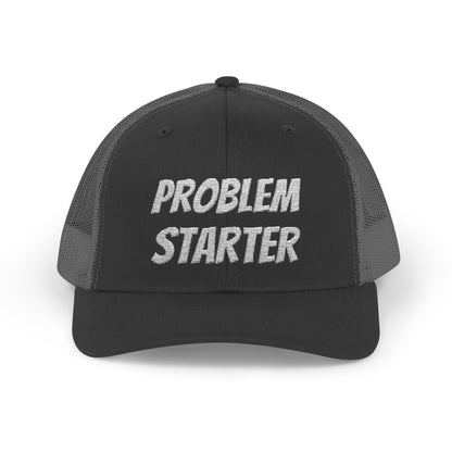 Problem Starter Snapback Trucker Hat – Black Hats for apparel (13 view)