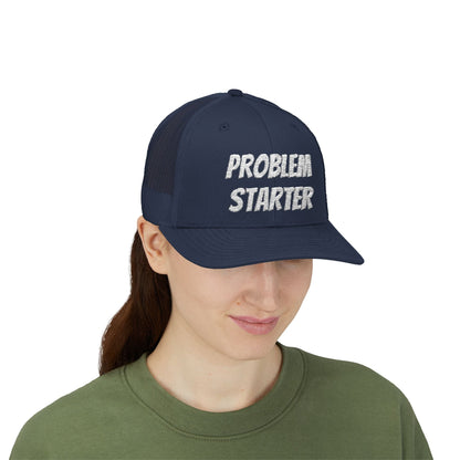 Problem Starter Snapback Trucker Hat – Navy Hats for apparel (26 view)
