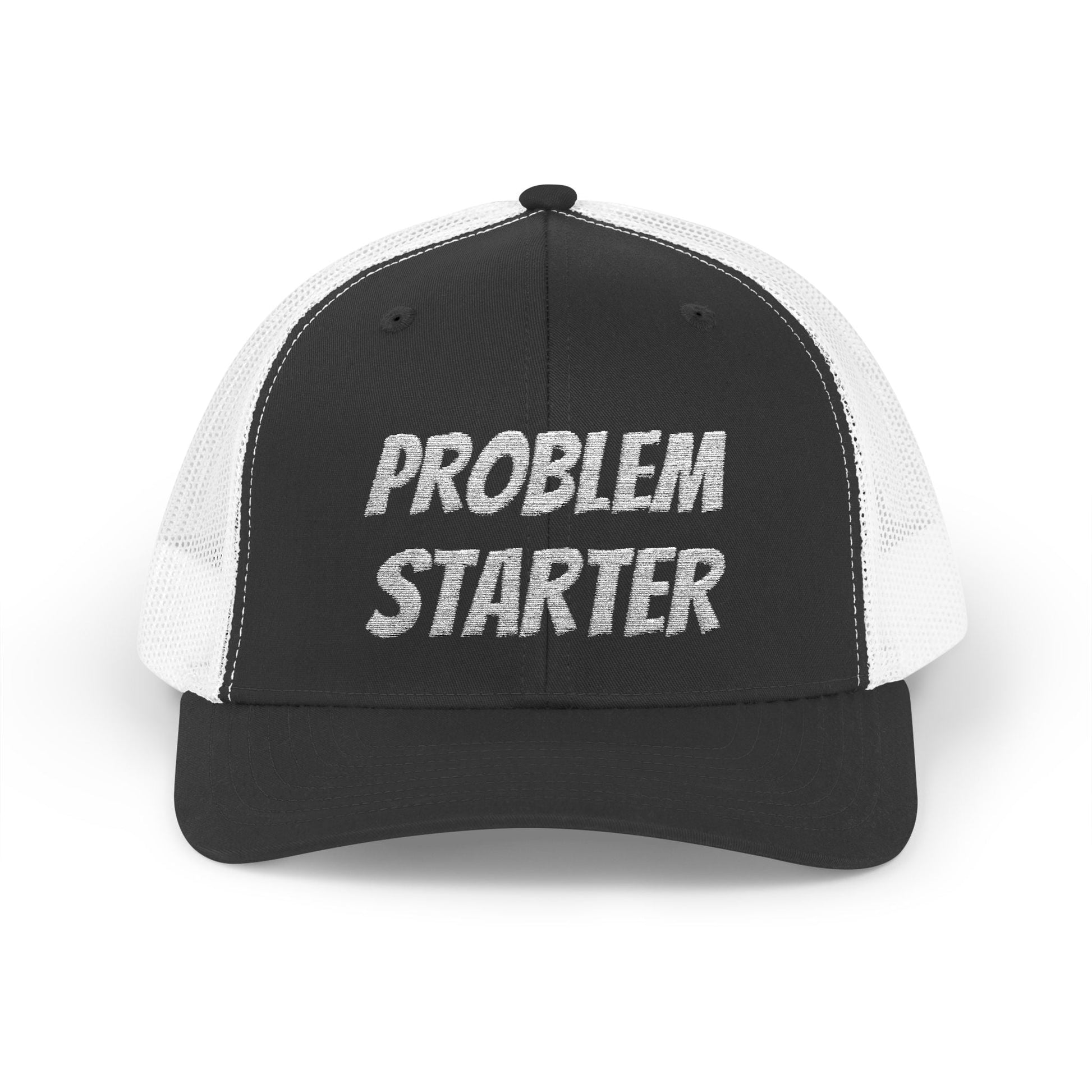 Problem Starter Snapback Trucker Hat – Black / White Hats for apparel (43 view)