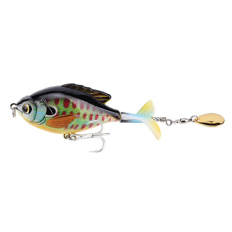 Propeller Topwater Fishing Lure 9.5cm 16.9g – Bionic Floating Bait with 6 Hooks | Lures – E (6 Reinforcement Hook) Fishing Gear for Artificial Bait (6 view)