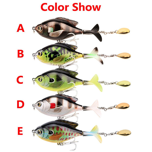 Propeller Topwater Fishing Lure 9.5cm 16.9g – Bionic Floating Bait with 6 Hooks | Lures – A (6 Reinforcement Hook) Fishing Gear for Artificial Bait (2 view)