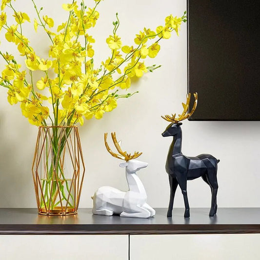 Resin - Deer - Statue - Sculpture - Ornament | Shop Sbrtn Homes – Black decor for decor (1 view)