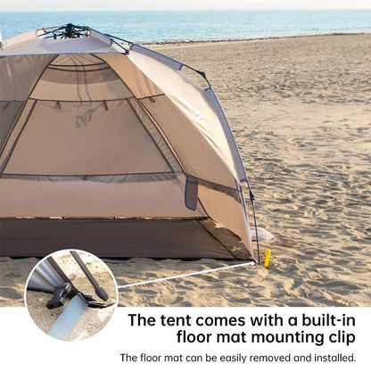 Quick - Set Pop - Up Tent – UV - Resistant 3 - 4 Person Shelter for Beach, Picnic & Fishing | Outdoor Gear – Silver Coated Black Camping Gear for beach shelter (6 view)