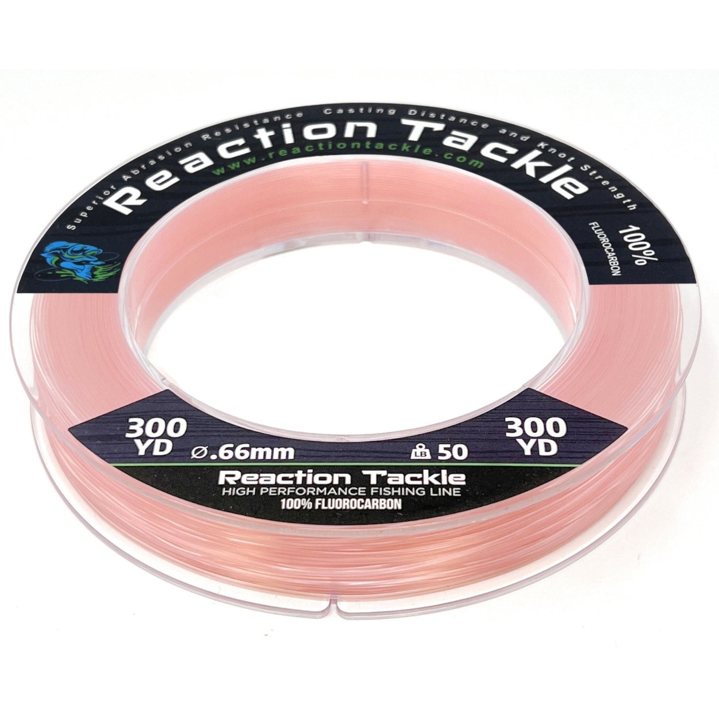 Reaction Tackle 100% Pure Fluorocarbon Fishing Line – Pink Fluorocarbon Fishing Line for fishing (15 view)